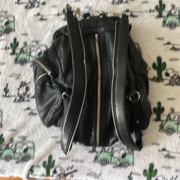 Alexander Wang Lambskin leather Marti Backpack Bag Washed Black Rhodium Hardware - Picture 17 of 17